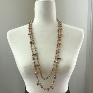 COPY - Talbots Long Necklace with Autumn Colored Baubles